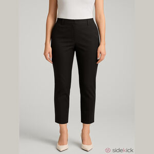 NWT Weekend MaxMara Cropped Cigarette Pants Size 14 IT 48 Black High Rise